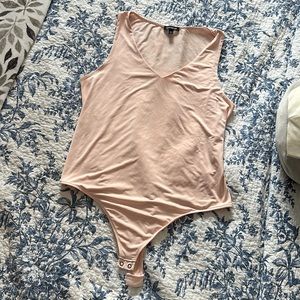 Express Body Contour Compression V Neck Thong Bodysuit Silky